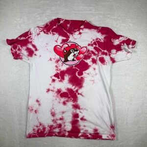 Bucs Beaver Nuggets Tie Dye T Shirt Pink White Graphic Tee Short Sleeve M